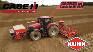 Semis de Blé 🌱2025 Case IH Optum 300 et combiné 6m Kuhn🔴Agri18 [upl. by Rusel898]