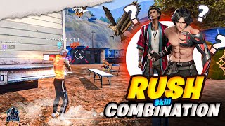 BEST  RUSH SKILL  COMBINATION  free fire most powerful character combination [upl. by Fennie]