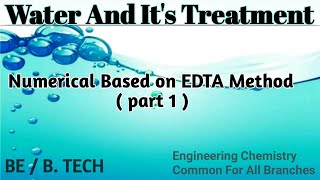 Numericals based on EDTA method I How to solve EDTA problems I Hardness estimation by EDTA method [upl. by Malti]