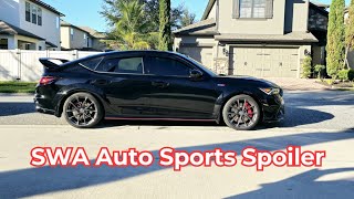 Car Wash Test for SWA Auto Sports Spoiler 2024 Integra Type S acura integra integratypes [upl. by Aitam155]