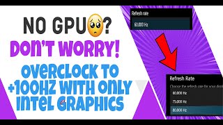 The Easiest Way To Overclock A Monitor Intel Graphics  No Software Needed [upl. by Noswal]