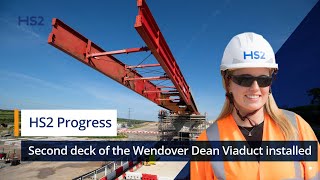 HS2 completes 3130 tonne second Wendover Dean Viaduct deck slide [upl. by Harpp]