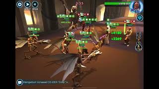 SWGOH TW Geonosian Poggle Omicron vs Old Republic Lvl 6 Jedi Datacron [upl. by Conall]