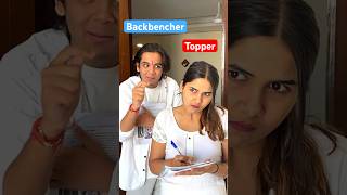 Topper 👩‍🎓 vs Backbencher 😂  Exam Hall Scene 😂 priyalkukreja shorts ytshorts [upl. by Waldon233]