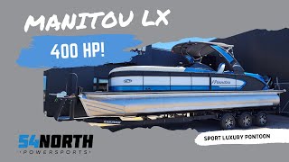 400HP Sport Luxury Pontoon Manitou LX Walkaround [upl. by Odo]