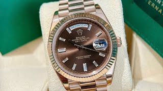 Rolex Daydate 228235 Chocolate Dial  Siêu lướt đẹp đỉnh nóc kịch trần [upl. by Regor969]