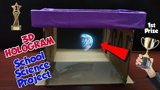 3d Hologram Box Screen Working Model  Science Project Ideas  Easy science experiments science [upl. by Maritsa]