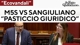 Sangiuliano presenta la norma contro gli quotecovandaliquot lopposizione quotPasticcio giuridicoquot [upl. by Euh]