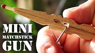 Mini Matchstick Gun  The Clothespin Pocket Pistol [upl. by Zelma487]