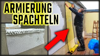 WAND VERPUTZEN  Gewebe spachteln  Armierungsgewebe einarbeiten  Home Build Solution [upl. by Hpejsoj363]