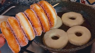 HOW TO MAKE PERFECT SOFT FLUFFY AND AIRY RING DOUGHNUTS 🔥 [upl. by Samp]