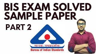 BIS Exam Solved Sample Paper 1  part 2  BIS Exam Previous year paper  Nishant eAcademy [upl. by Kalikow]