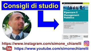 Consigli di studio Ripensare il management pubblico [upl. by Anelra]