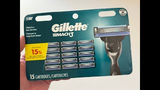 Gillette Mach3 Razor Blade Refills Unboxing [upl. by Sej]