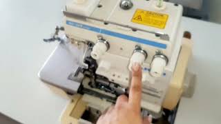 Como enhebrar máquina industrial overlock juki de 3 hilos [upl. by Dempster364]