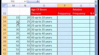 Excel Statistics 21 P2 Quantitative Freq Dist w Formulas [upl. by Ennaegroeg]