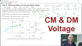 EMC Task 2 Commonmode voltage and differentialmode voltage [upl. by Asirret432]