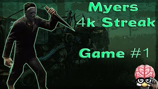 Myers 4k Kill Streak  Game 1  Dead by Daylight [upl. by Anirahc82]