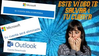 🚨🚨 ALERTA ¿TU CUENTA SERÁ SUSPENDIDA HOTMAILOUTLOOK Mensajes Falsos Tengo la Solución [upl. by Alexis]