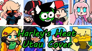 Harleys Heat but Every Turn a Different Character Sings FNF Harleys Heat  UTAU Cover [upl. by Nyraf]