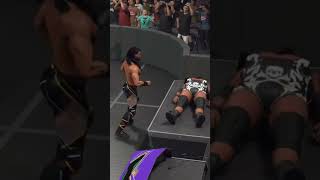 Seth rollins puts bronson reed through the announcer table [upl. by Annahsar]