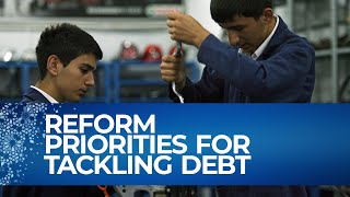 Reform Priorities for Tackling Debt  World BankIMF 2023 Annual Meetings [upl. by Ahsimik]