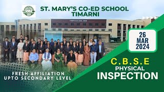 ST MARYS COED SCHOOL CBSE PHYSICAL INSPECTION  SWITCHOVER TO SEC LEVEL [upl. by Meil120]