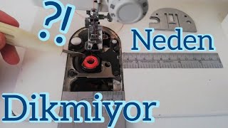 Dikiş Yapmıyor Neden Dikmiyor Dikiş Makinesi Kullanım ve Tamir Kılavuzu Singer Yoknaz 1301 [upl. by Rica]