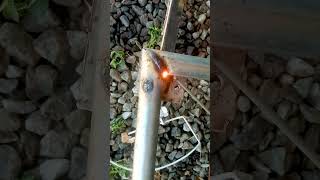 stick welding of thin galvanized pipe  pipe welding techniquesshorts short [upl. by Groos]