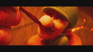 Super Mario Bros Movie Luigi Mustache Rip Full Scene [upl. by Ynohtnacram]