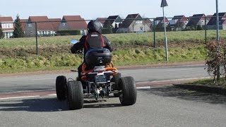 Electric Quad  Streetquad  Second test ride with some more power [upl. by Alejoa]