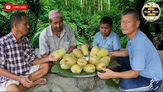 BOIL CHRISTOPHINE स्कुस  Christophine Recipe Cooking in Nepali Village with Sichuan pepper Pickle [upl. by Atiluap]