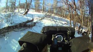 CanAm 800 with Tracks  Rock Creek Track Ride  02 Dec 011 [upl. by Alekin797]