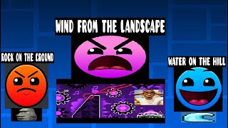 Lobotomy Layout 🔥 Rock on the ground 🗿 amp Wind from the Landscape 💨🏞️  Geometry Dash 22 [upl. by Anelrahc]