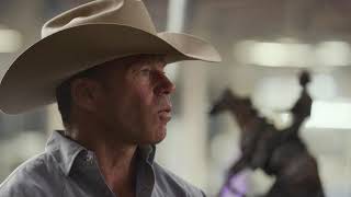 Exclusive Interview with Taylor Sheridan Inside Look at Bosque Ranch  Cactus Reining Classic 2023 [upl. by Ardnasil]