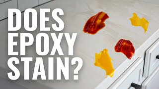 Does epoxy stain  Putting Leggari Countertops to the Test [upl. by Wynn]