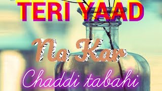 Teri YAAD Na Kar Chaddi tabahizaid katil official video Punjabi song full trending song [upl. by Nipha]