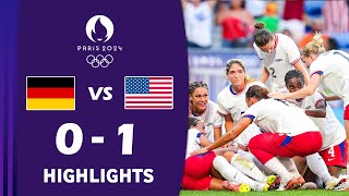 Deutschland gegen USA 01 Höhepunkte Tor  Olympisches Fußballturnier Frauen Paris 2024 [upl. by Oemor]