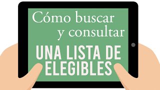 Cómo buscar y consultar una lista de elegibles Actualización [upl. by Xela]