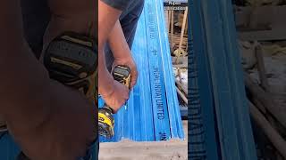 Cordless drill machine  self drilling screw on iron sheet [upl. by Erlandson]