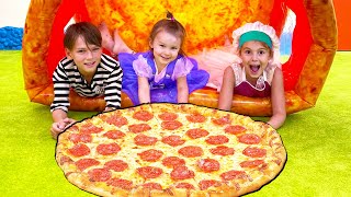 Pizza Song Five Kids Nursery Rhymes amp Kids Songs [upl. by Dolores]