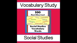 Social Studies 100 Most Used Vocabulary Words [upl. by Flavius]