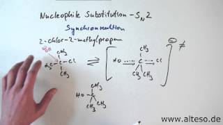 Die Nucleophile Substitution  SN2Mechanismus Reaktionsmechanismen Organik [upl. by Hammer]