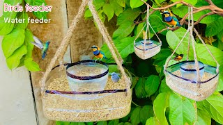 DIY Bird Feeder and Water Feeder EcoFriendly Crafts from Waste Materials [upl. by Eednyl588]