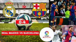 Real Madrid vs Barcelona 04 Live El Clasico La Liga 2024 Football Match Score Vivo FC Highlights [upl. by Anoli]