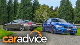 BMW 428i v Audi A5 20T Quattro Coupe Review [upl. by Mansur397]