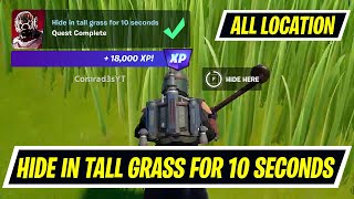 Hide in tall grass for 10 seconds Fortnite Locations  Tall Grass locations [upl. by Samau19]