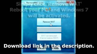 RemoveWAT 226  Windows 7 Activator Removes Windows Genuine [upl. by Oirasec353]