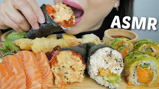 SUSHI ASMR Spicy Salmon amp Dynamite Cone Salmons sashimi Avocado Sunomono Rolls amp Nigiri  NE [upl. by Freda]