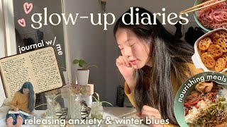 GLOWUP DIARIES ✨releasing anxiety selfcare journaling amp cooking nourishing vegan meals🌱mtl vlog [upl. by Adlemy]